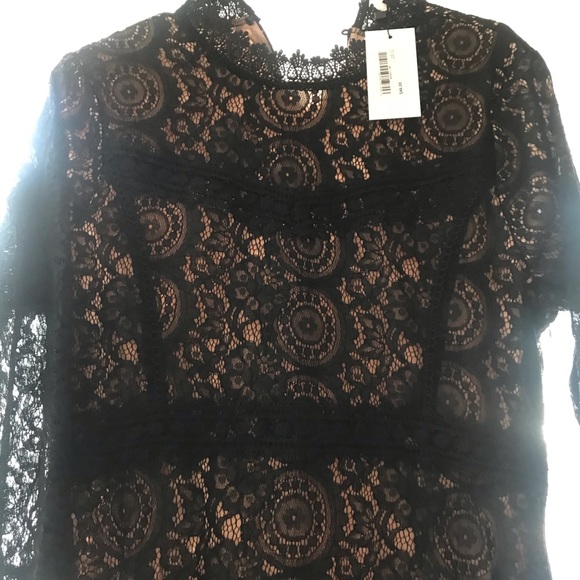 Black Lace Midi Dress - Picture 6 of 7